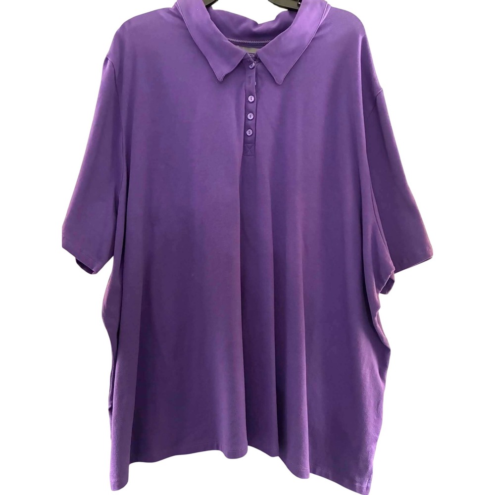Suprema Collection Polo Shirt Mens 5X Purple Excellent Short Sleeve Cotton Blend